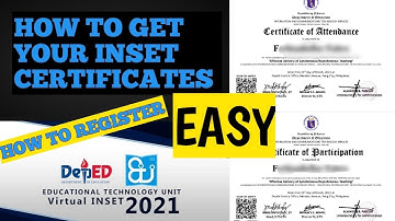 HOW TO REGISTER AND GET YOUR INSET CERTIFICATES NAPAKADALI LANG GAWIN #INSET2021 #INSETCERTIFICATES