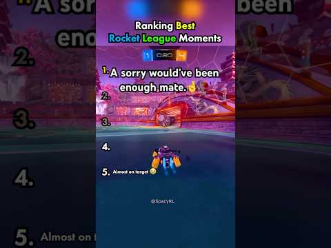 Ranking top 5 rocket league moments🤣 #rocketleague