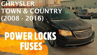 Chrysler Town U0026 Country  Power Door Locks Fuse Location 2008  2016