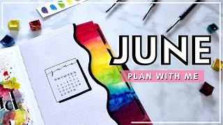 June Plan With Me: Pride Theme - How To Plan Out What Goes In A Bullet Journal |CREATEWITHCAIT