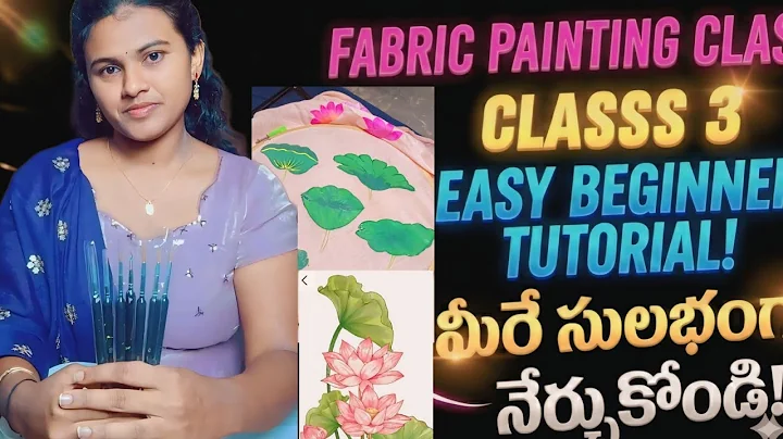 Lotus leaf painting class-3 #painting #paintingtutorial #fashioninspiration #fabricpainting