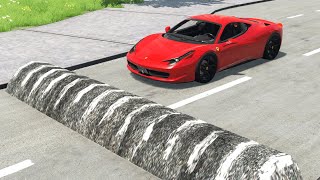 Cars Vs Massive Speed Bumps #9 – Beamng.drive