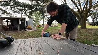 ep8 one hectare  making shelves from reclaimed wood and a trip down by the river