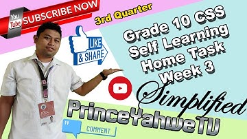 Grade 10 CSS SLHT WEEK 3 SIMPLIFIED