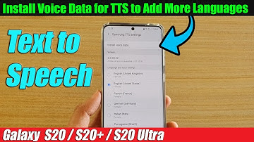 Galaxy S20/S20+: How to Install Voice Data for TTS to Add More Languages