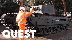 Million Pound Movers: Getting A 40 Ton Tank Off The Ground! | Mega Shippers