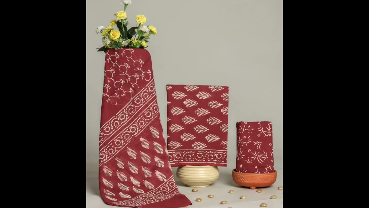 Hand Block Printed Cotton Dress Material