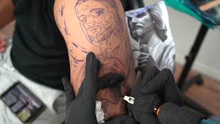 HOW TO TATTOO/ VLOG- SAN JUDAS TATTOO