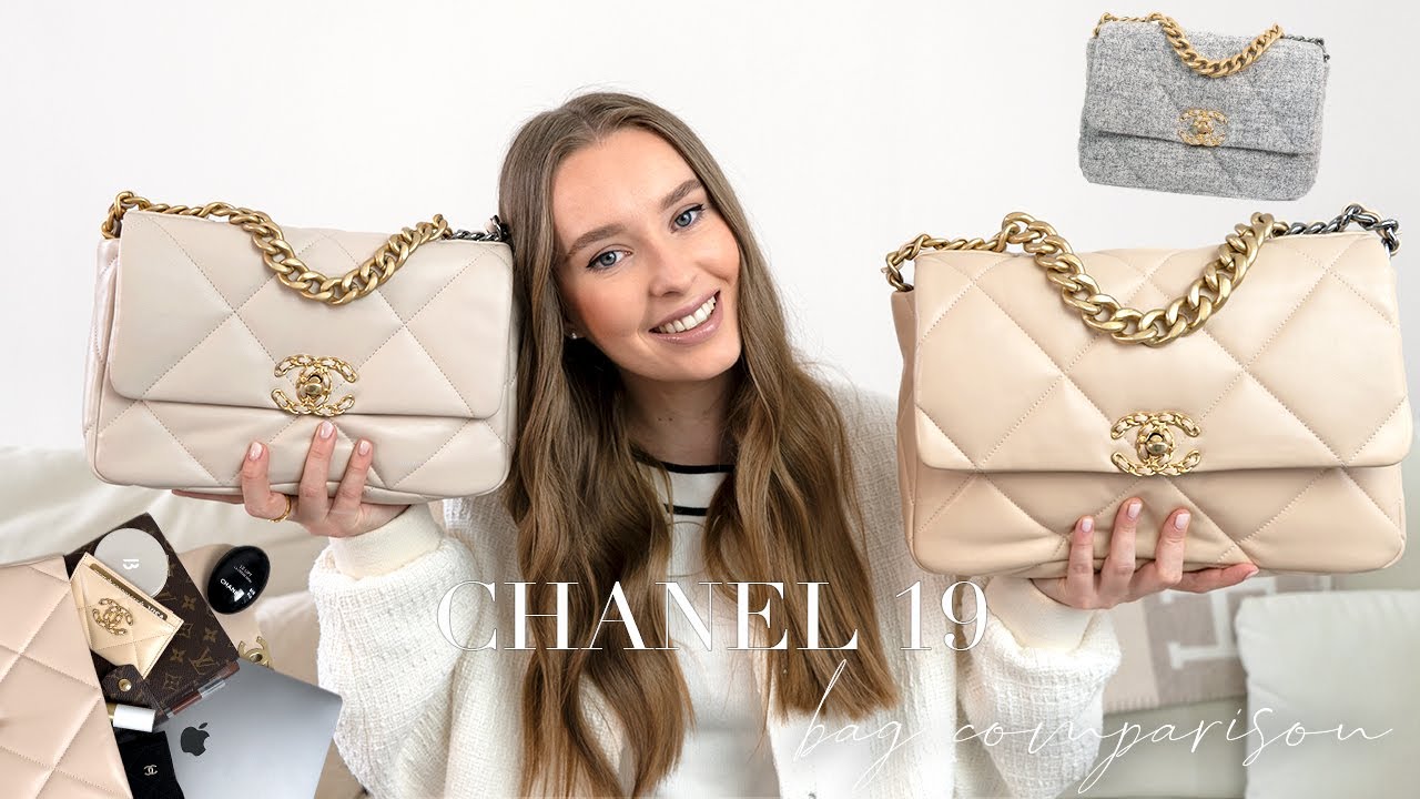 Small Vs Medium Chanel 19 Bag Size Comparison + OUTFITS 💃