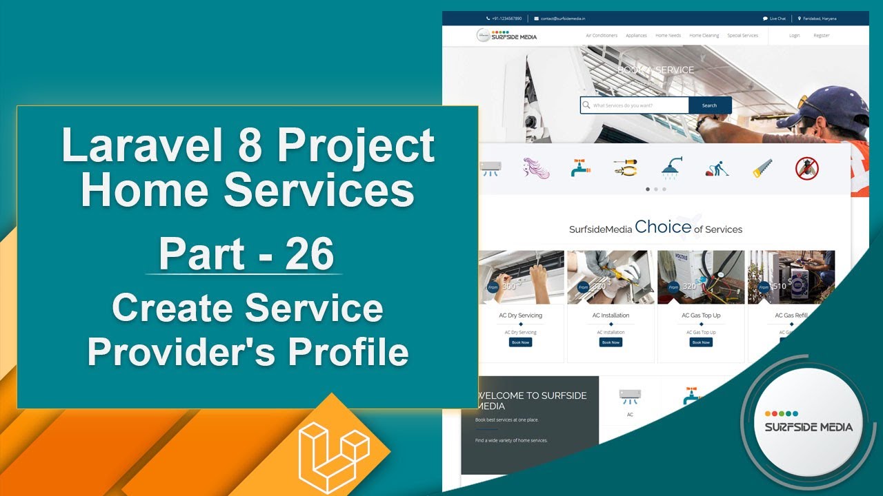 Laravel Home Services Project - Create Service Provider's Profile