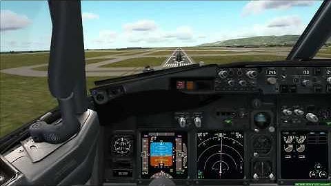 PMDG 737 NGX landing at LEBL 25R (bumpy approach)