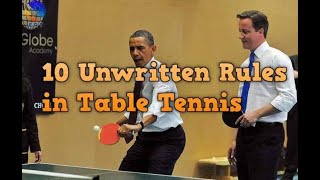 Unwritten Table Tennis Rules That You Should Know