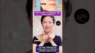 One Action To Enhance The Apple Muscles | Korean Facial Yoga 😱 #yoga #wrinkles #faceyoga #shorts