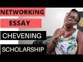 Networking Essay Tips For The Chevening Scholarship
