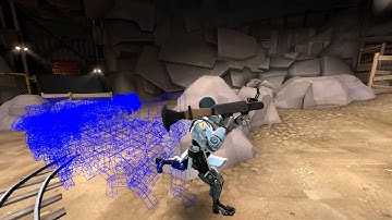 Soldier robot running hitboxes (third person)