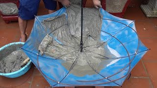Amazing and unique ideas from umbrellas and cement / Creative ideas from cement and Sun Umbrellas