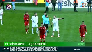 24 Erzi̇ncanspor 1 Sç Elaziğspor 1