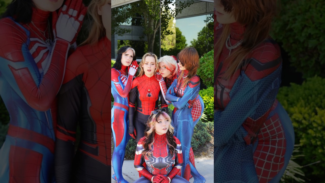 Spidey girl talk w/ @halcybella @strawbeariexx @Athena_grimes @prototype_fox 💅 @spiderman