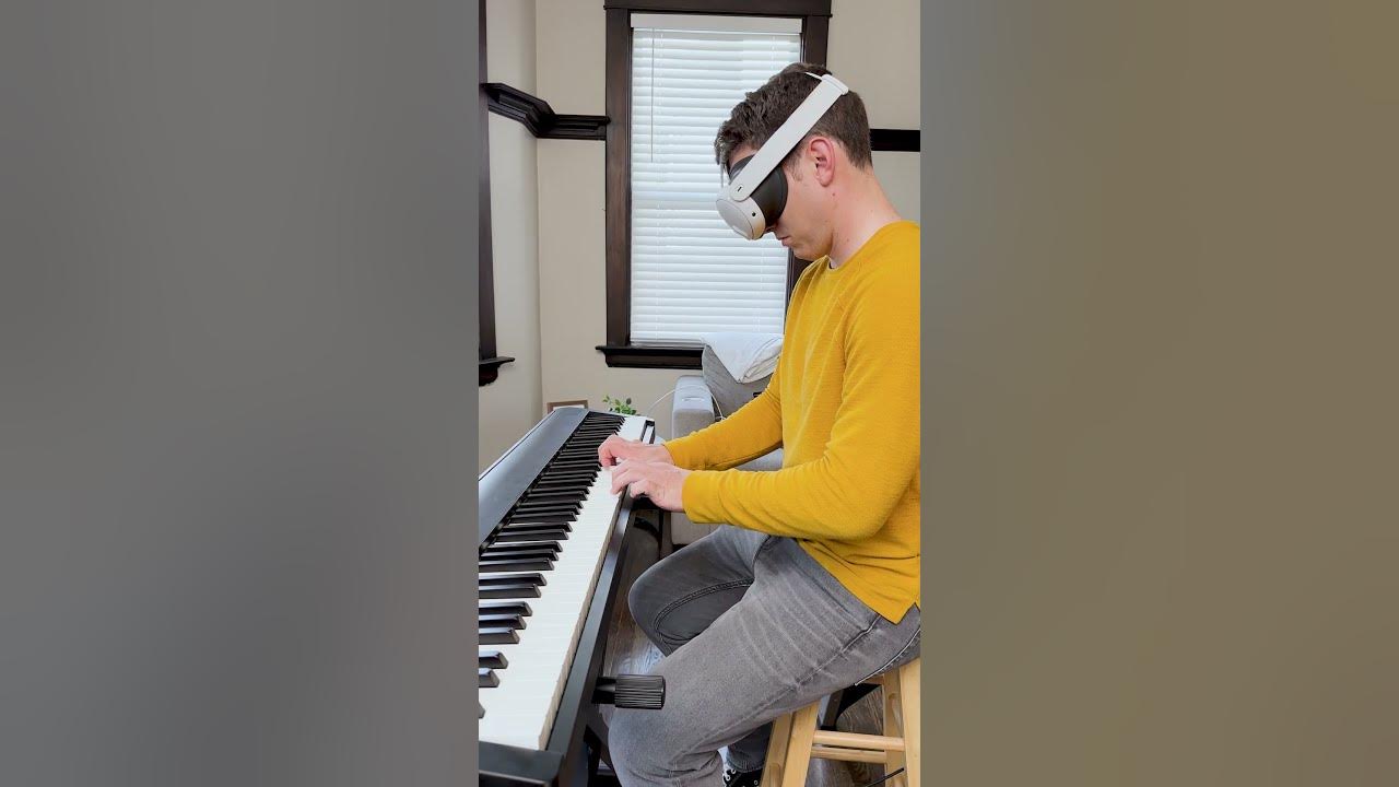 Playing piano in mixed reality is magical with the Quest 3! #PianoVisi, Quest 3