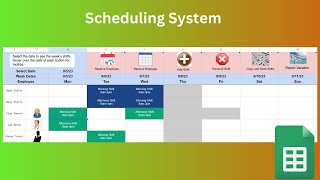 employee scheduling system with google sheets screenshot 2