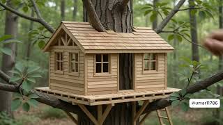 Miniature Treehouse Mega Project! DIY Tiny Woodland Home Construction Timelapse