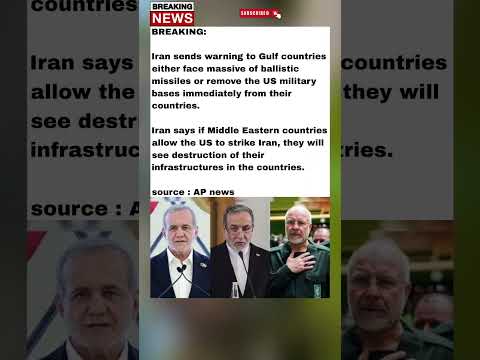 🚨 Breaking: Iran Warns Gulf States Over US Bases As Tensions Escalate 🇮🇷🇺🇸