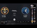 Nuggets  Timberwolves Game 4   NBAPlayoffs presented by Google Pixel Live Scoreboard