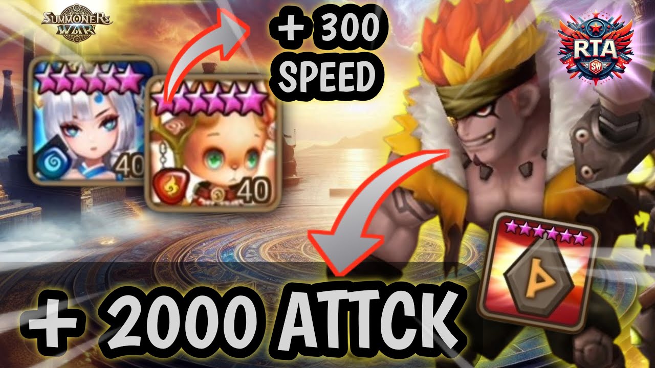 300 IQ PLAYER with WIND STRIKER COMBO - Summoners War RTA