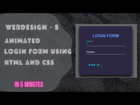 ANIMATED LOGIN FORM USING HTML AND CSS - CS TRICKS