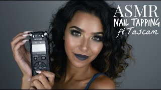 ASMR Whispered Nail Tapping with TASCAM (  Mouth Sounds, Scratching, Plastic Cup, Crackling Sounds)