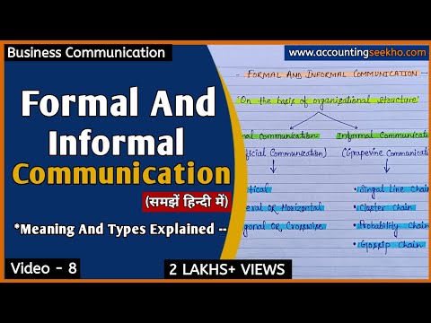 Video: Vad är formell och informell kommunikation?