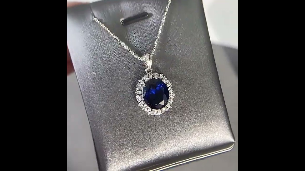 Sterling Silver Necklace-High Carbon Diamond