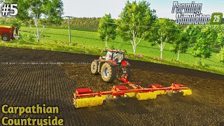 Seeding Barley Crop | Rolling the Field | Carpathian Countryside Farm | #5 | FS25