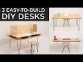 Easy-to-build DIY DESKS | 3 Options that can be built in under 2 hours #StayHome and build #WithMe