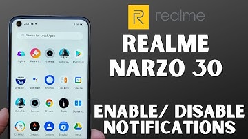 How to Enable/ Disable notifications on Realme Narzo 30 | Enable any app notifications Narzo 30