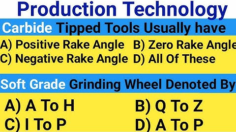 Mechanical Engineering || Top 20 Production Technology Objective Questions And Answer For All Exams
