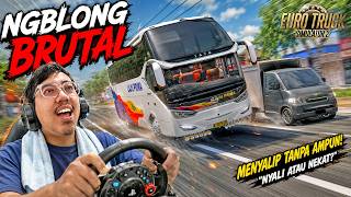 Laju Prima Bus Recklessly Overtakes in Heavy Traffic | ETS 2 Gameplay screenshot 5