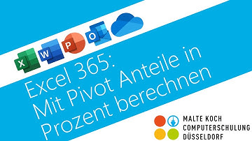 Excel 365: Mit Pivot Anteile in Prozent berechnen