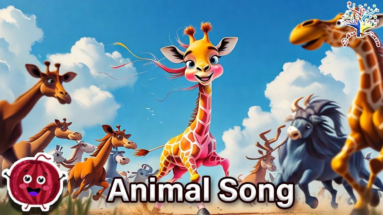 Animal Sound Song | Tall and Proud!  A Fun and Cute Giraffe Kids' Song! | EduFam