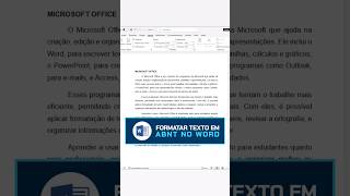 Formatting text according to ABNT standards in Word. #word #wordtutorial Formatting text according to ABNT standards in Word. #word #wordtutorial