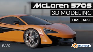 McLaren 570S | Blender 3D  Timelapse  Free download