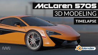 McLaren 570S | Blender 3D - Timelapse - Free download