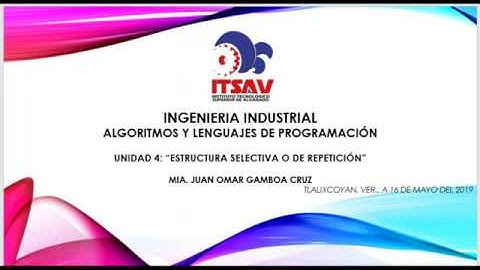 U4: Estructuras selectivas y de repetición. 4 4 Selectiva múltiple y práctica 4