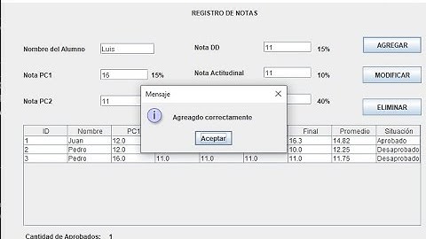 Registro de Nota en Java - fácil