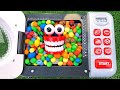 Satisfying Video l Mixing Rainbow Lollipop Candy with Magic Skittles & Nails Polish Cutting ASMR