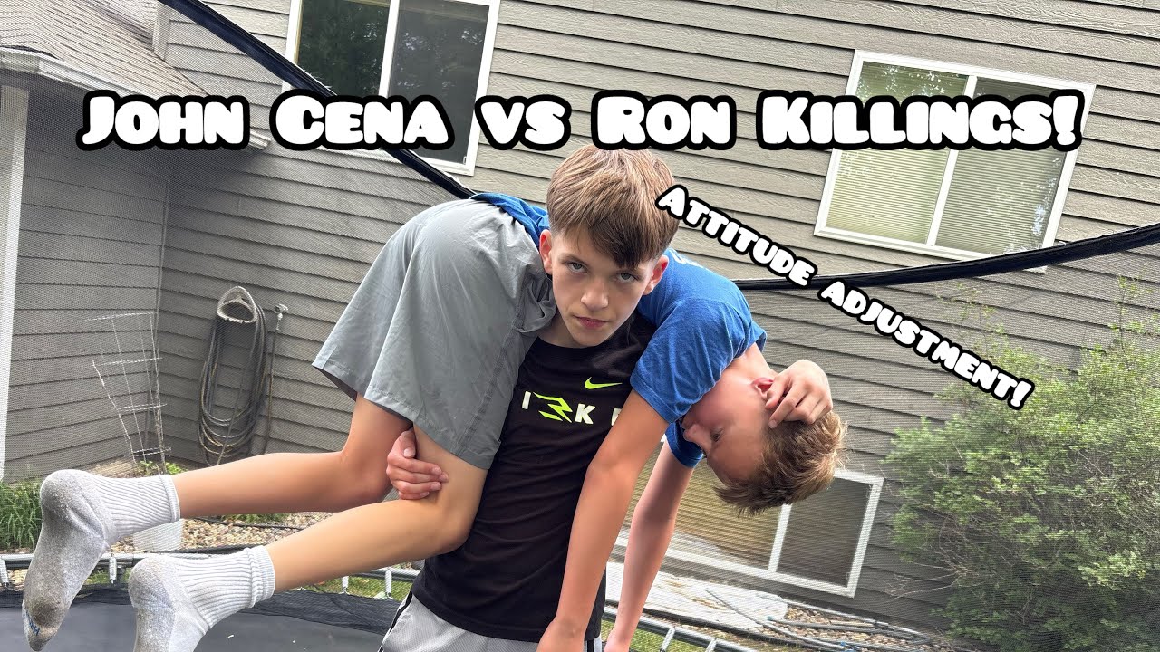 INSANE Trampoline Wrestling Showdown Between Ron Killings and John Cena!
