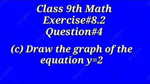 Draw graph of the equation y=2 || Graph of linear equations || Qazi Math Academy