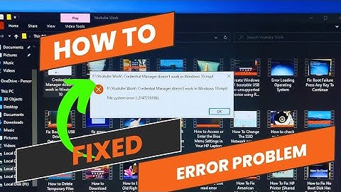 How to Fix File System Error (-2147219196) in Windows 10 or Windows11?