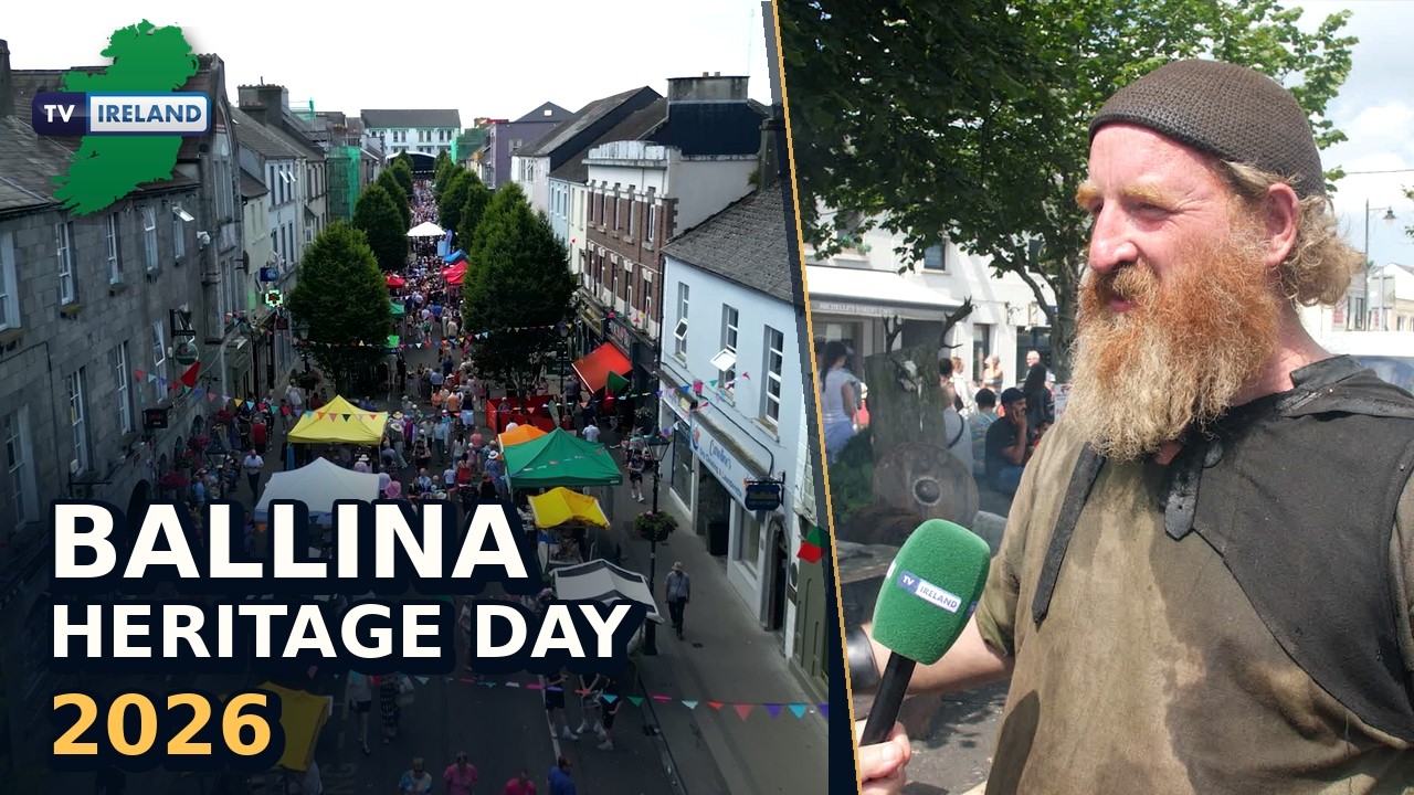 Join us on the streets of Ballina, County Mayo, for National Heritage Day 2026, one of the highlights of the Ballina Salmon Festival.

We meet craftspeople keeping traditional skills alive, hear their stories, and take in the music, colour and crowds that filled the town. From blacksmithing and basket making to traditional woodwork, Heritage Day is a chance to see these skills up close.

Thanks to everyone who shared their time with us, and to the organisers and volunteers who made the day possible.

If you enjoyed the programme, give it a like and subscribe for more stories, festivals and traditions from across Ireland.

#BallinaHeritageDay #BallinaSalmonFestival #TVIreland