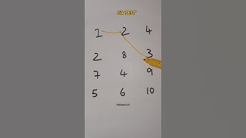Draw a checkered path with numbers 1..10